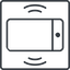 Thin, line, left, solid, square, iphone, phone, mobile, android, gsm, smartphone, cell, bell, ring, ringing, ringtone, smartphone-ringing-thin icon