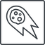 Thin, line, right, square, star, space, asteroid, meteoroid, impact, nasa, esa, jaxa, shooting, shooting-star, c-type, s-type, m-type, neo, asteroid-thin icon