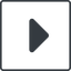 Thin, line, right, wide, square, arrow, direction, caret, caret-solid icon