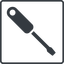Thin, line, right, square, tool, mechanics, mechanical, repair, screwdriver, screw, screwdriver-alt-solid icon