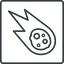 Thin, line, up, square, horizontal, mirror, star, space, asteroid, meteoroid, impact, nasa, esa, jaxa, shooting, shooting-star, c-type, s-type, m-type, neo, asteroid-thin icon