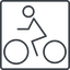 Thin, line, square, horizontal, mirror, vehicle, riding, bicycle, bike, cycle, cycling, bicycle-thin icon