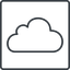Thin, line, square, horizontal, mirror, cloud, sky, weather, clouds, cloudy, cloud-thin icon