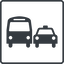 Thin, line, square, horizontal, mirror, car, vehicle, transport, bus, dot, ground, transportation, ground-transportation, dot-ground-transportation icon