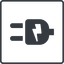 Thin, line, up, square, horizontal, mirror, electricity, plug, charge, charger, electric, electrics, electrical, plug-alt icon