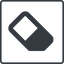 Thin, line, square, horizontal, mirror, remove, eraser, erase, rubber icon