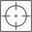 Thin, line, square, center, target, crosshairs, targeting, reticle, sights, scope, crosshairs-thin icon