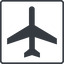 Thin, line, up, square, dot, plane, airplane, pictogram, dot-50, transportation, air, air-transportation, dot-air-transportation icon