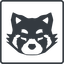Thin, line, square, logo, brand, brands, wolf, open-source, development, abandonware, elypia icon