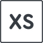 Thin, line, square, extra, small, xs, size, extra-small icon