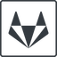 Thin, line, solid, square, brand, social, network, brands, repo, gitlab, gitlab-alt, gitlab-alt-solid, wolf icon