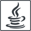 Thin, line, square, cup, programming, oracle, coffe, java icon
