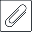 Thin, line, up, square, paper, clip, attachment, paper-clip, paper-clip-thin icon