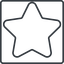 Thin, line, up, square, star, rate, rating, star-thin, favorite icon