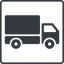 Thin, line, solid, square, truck, delivery, van, lorry, truck-solid icon