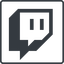 Thin, line, square, social, gaming, streaming, vod, twitch, glitch, twitch-glitch icon