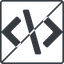 Thin, line, down, solid, square, horizontal, mirror, code, prohibited, html, text, editor, source, source-code, xml, code-solid icon