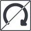 Thin, line, down, square, horizontal, mirror, prohibited, wait, load, update, reload, refresh, restore, change icon