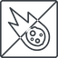 Thin, line, left, square, star, prohibited, space, asteroid, meteoroid, impact, nasa, esa, jaxa, shooting, shooting-star, c-type, s-type, m-type, neo, asteroid-thin icon