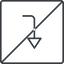 Thin, line, left, square, sign, confirm, arrow, prohibited, key, submit, send, return, enter, return-sign, return-sign-thin icon
