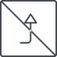 Thin, line, right, square, sign, confirm, horizontal, mirror, arrow, prohibited, key, submit, send, return, enter, return-sign, return-sign-thin icon