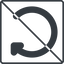 Thin, line, right, square, horizontal, mirror, prohibited, wait, load, update, reload, refresh, restore, change icon