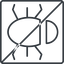 Thin, line, right, square, prohibited, animal, bug, debug, debugging, insect, bug-thin icon