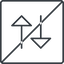 Thin, line, right, square, arrow, prohibited, update, change, switch, select, revert, double, double-arrow, change-thin icon