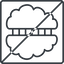 Thin, line, right, square, prohibited, medical, human, idea, brain, intelligence, corpus, callosum, corpus-callosum, corpus-callosum-thin, synapse, neuron, memory icon