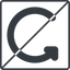 Thin, line, right, square, prohibited, wait, load, update, reload, refresh, restore, change icon