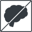 Thin, line, square, horizontal, mirror, prohibited, side, human, idea, brain, intelligence, brain-side-solid, brain-side, synapse, neuron, memory icon