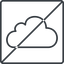 Thin, line, square, horizontal, mirror, prohibited, cloud, sky, weather, clouds, cloudy, cloud-thin icon
