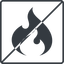 Thin, line, square, logo, brand, icon, horizontal, mirror, codeigniter, igniter, code, php, framework, flame, prohibited, fire icon