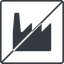 Thin, line, solid, square, horizontal, mirror, factory, industry, prohibited icon