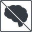 Thin, line, square, prohibited, side, human, idea, brain, intelligence, brain-side-solid, brain-side, synapse, neuron, memory icon
