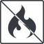 Thin, line, square, logo, brand, icon, codeigniter, igniter, code, php, framework, flame, prohibited, fire icon