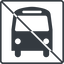 Thin, line, square, car, vehicle, transport, prohibited, bus, dot, pictogram, dot-50, dot-bus icon