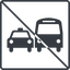 Thin, line, square, car, vehicle, transport, prohibited, bus, dot, ground, transportation, ground-transportation, dot-ground-transportation icon