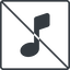 Thin, line, square, prohibited, mute, unmute, music, eighth, note, eighth-note, musical, notes, eighth-note-solid icon