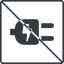 Thin, line, up, square, prohibited, electricity, plug, charge, charger, electric, electrics, electrical, plug-alt icon