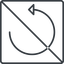 Thin, line, up, square, arrow, prohibited, reload, refresh, undo, redo, undo-thin, restore icon