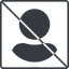 Thin, line, square, user, man, woman, person, prohibited, user-circle-solid, auth, authentification icon