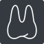 Thin, down, solid, square, horizontal, mirror, cog, medical, health, care, medic, clinical, tooth, molar, dental, dentist, stomatology, teeth, tooth-thin icon