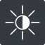 Thin, down, solid, square, star, light, brightness, luminosity, intensity, brilliance, lighter, darker, dark, mode, Illumination, sun, shine, flash, ray, brightness-thin, brightness-thin-half, brightness-half icon