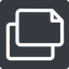 Thin, left, solid, square, horizontal, mirror, copy, files icon