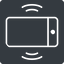 Thin, left, solid, square, iphone, phone, mobile, android, gsm, smartphone, cell, bell, ring, ringing, ringtone, smartphone-ringing-thin icon