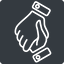 Thin, right, solid, square, business, hand, handshake, shake, agreement, deal, hands, shaking, agree, handshake-thin icon
