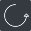 Thin, right, solid, square, arrow, reload, refresh, undo, redo, undo-thin, restore icon