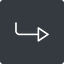 Thin, up, solid, square, sign, confirm, horizontal, mirror, arrow, key, submit, send, return, enter, return-sign, return-sign-thin icon