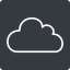 Thin, solid, square, cloud, sky, weather, clouds, cloudy, cloud-thin icon